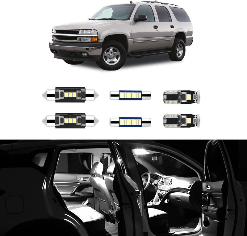 EASY EAGLE 21Pcs Car Interior Lights: Super Bright Bulbs 6000K White LED for 2000 2001 2002 2003 2004 2005 2006 Chevy Tahoe/Suburban all models Lighting Package Kit Includes Light Accessories + Install Tool - Image 2